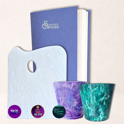 sustainable-canvas-book-reusable-palette-recycled-pot-creative-reset-bundle